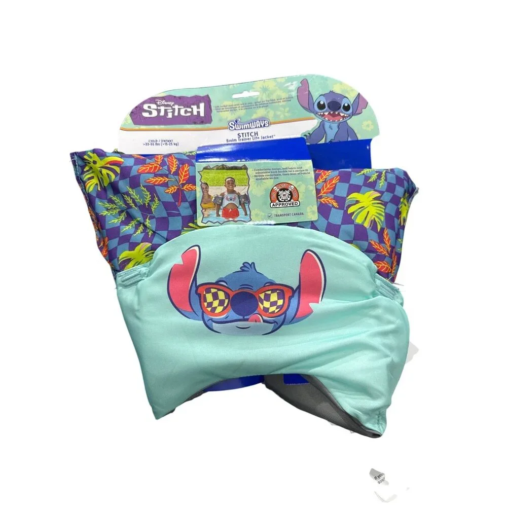 Disney Stitch PFD Swim Trainer: Kids Life Jacket Vest 33-55 lbs